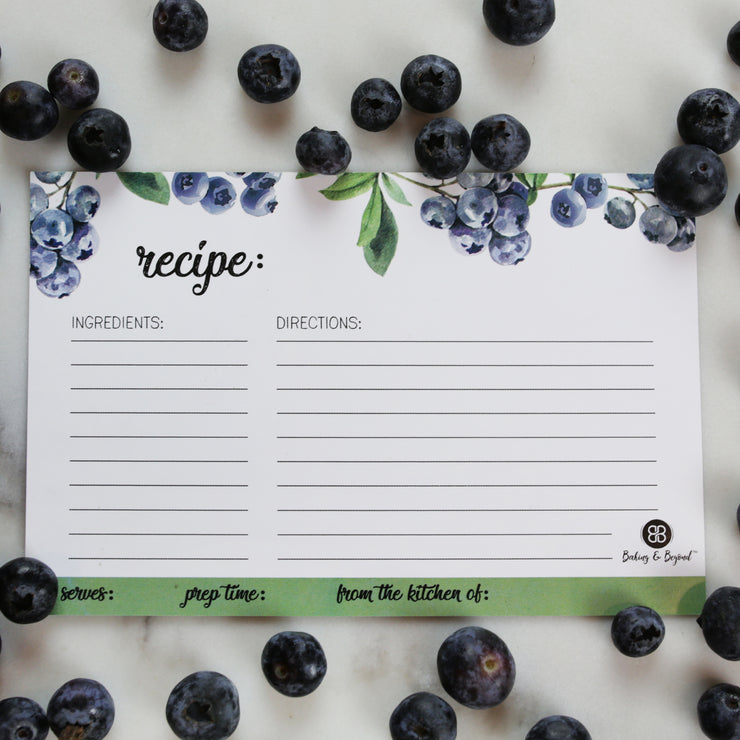 50 Pack 4X6 Fruit Recipe Cards and Dividers