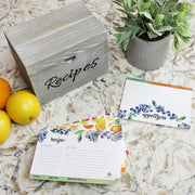 50 Pack 4X6 Fruit Recipe Cards and Dividers