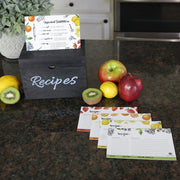 50 Pack 4X6 Fruit Recipe Cards and Dividers