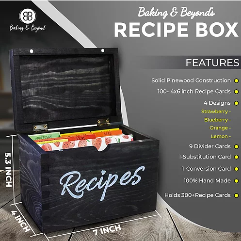 Recipe Card Box Divider Set