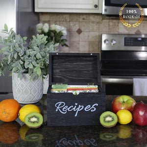 Rustic Black Recipe Box Set