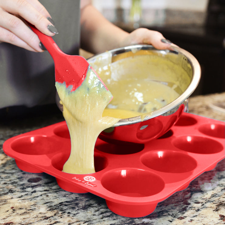 Silicone Muffin Pan Set – Red