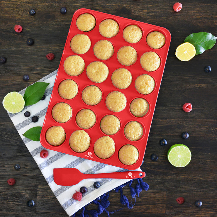 Silicone Muffin Pan Set – Red